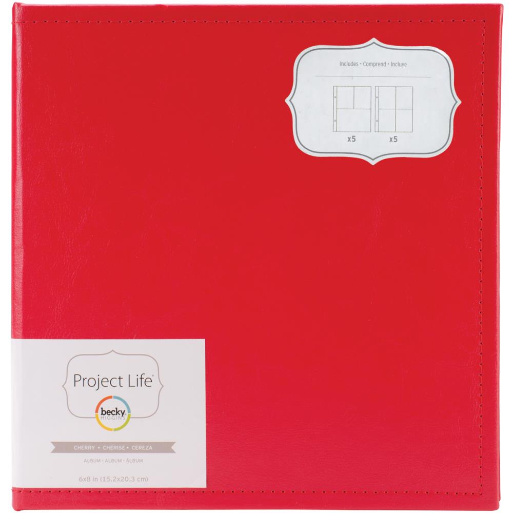 Альбом American Crafts "Project Life" 15 х 20 см "Красный кожзам"