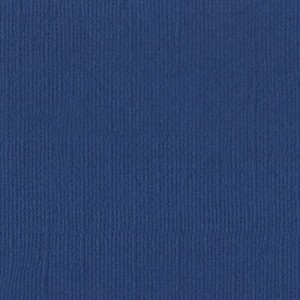 Картон текстурный (лён) 30 х 30 см Bazzill. Цвет синий (тифон)