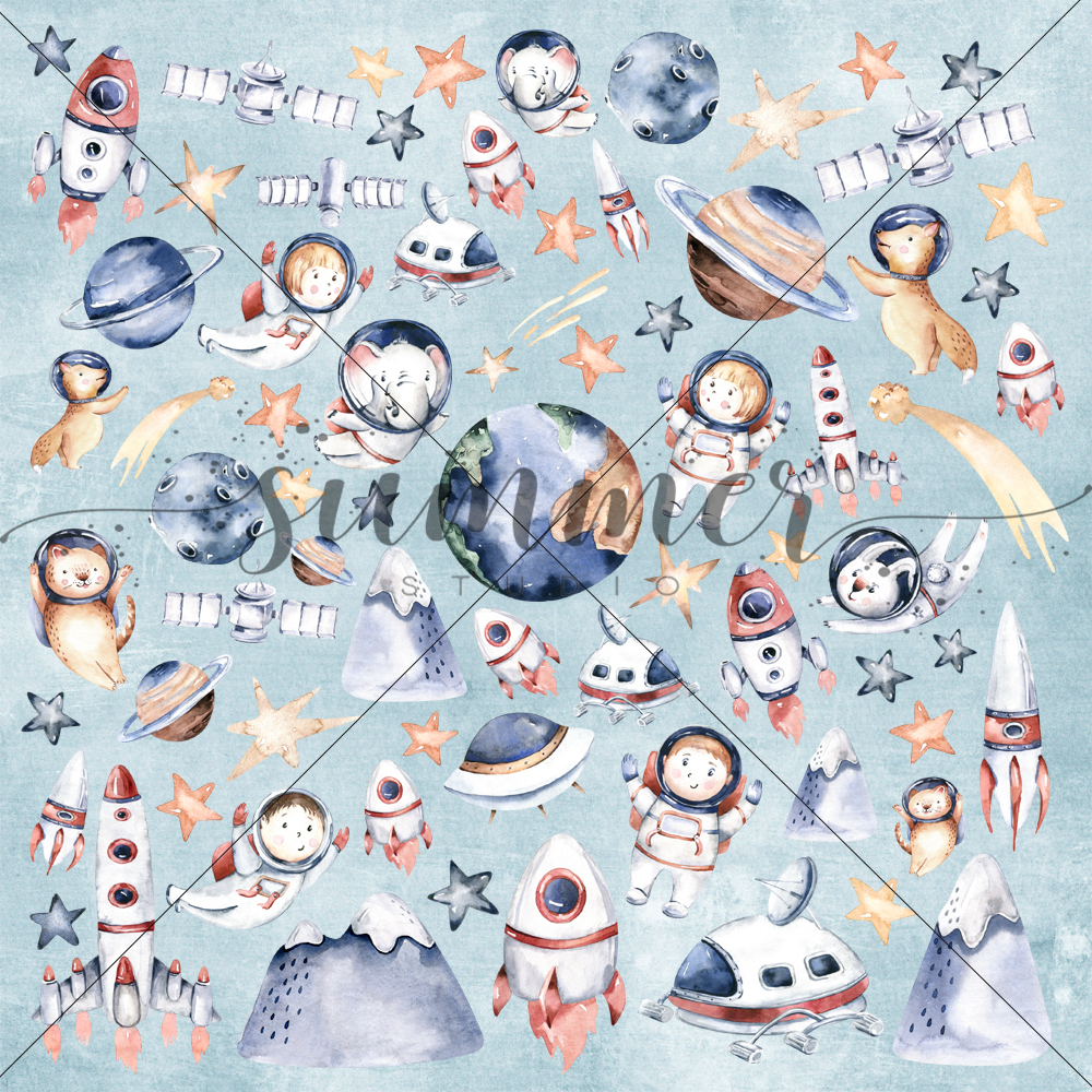 Бумага Summer studio "To the moon and back" Лист для вырезания (SMST249)