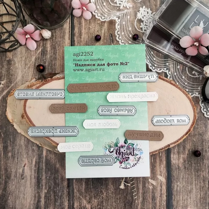 ПРЕДЗАКАЗ до 22.02 Ножи для вырубки Agiart "Надписи для фото №2"